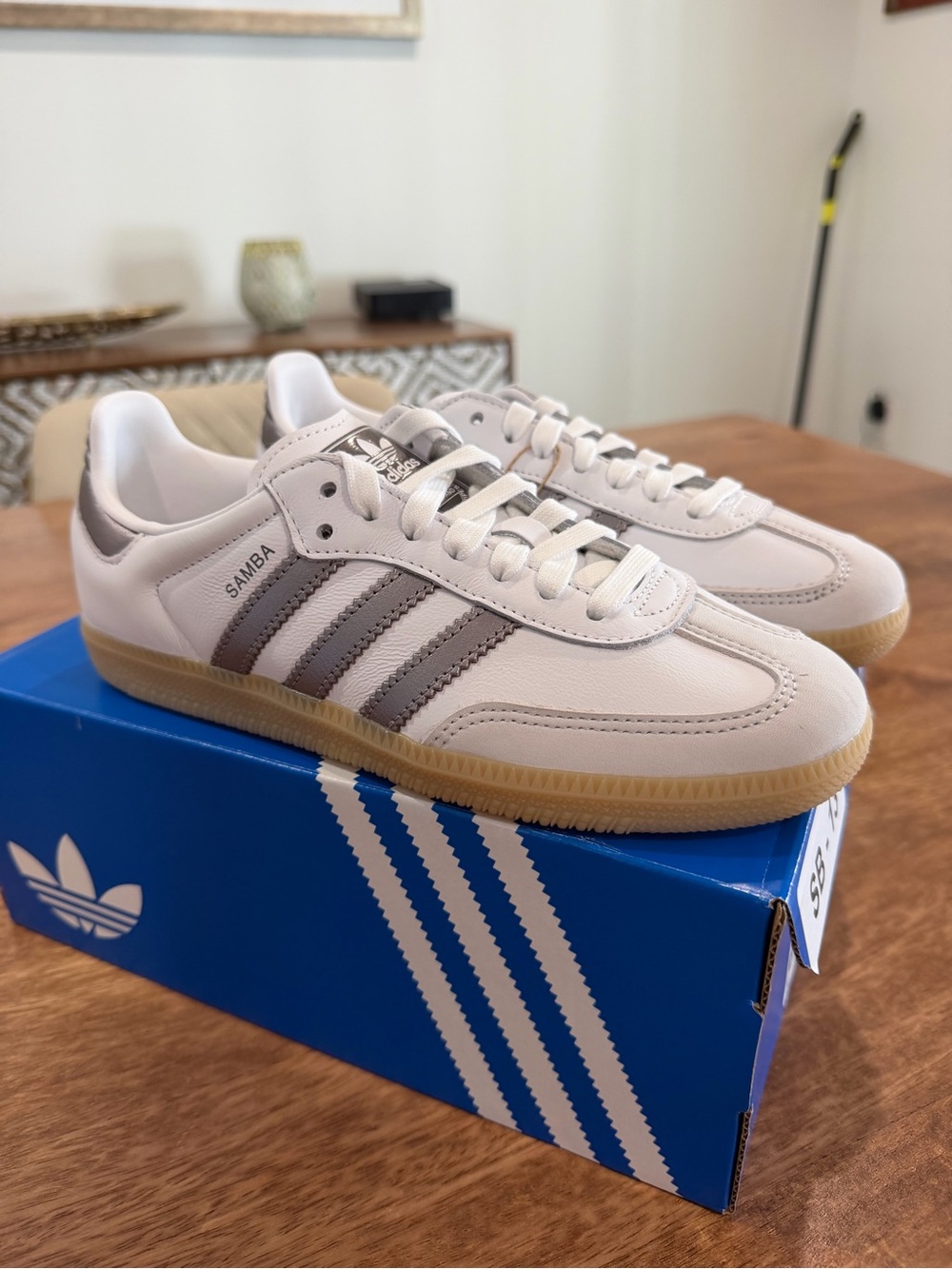 Adidas Samba OG W Women’s Sneakers - White and Gray with Gum Sole